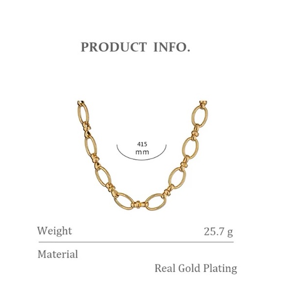 💛18K gold plated choker necklace - Picture 3 of 5